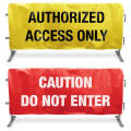 Crowd Barrier Covers Banner Roadside Barricade Fence Cover Access Control Flap Barrier Gate